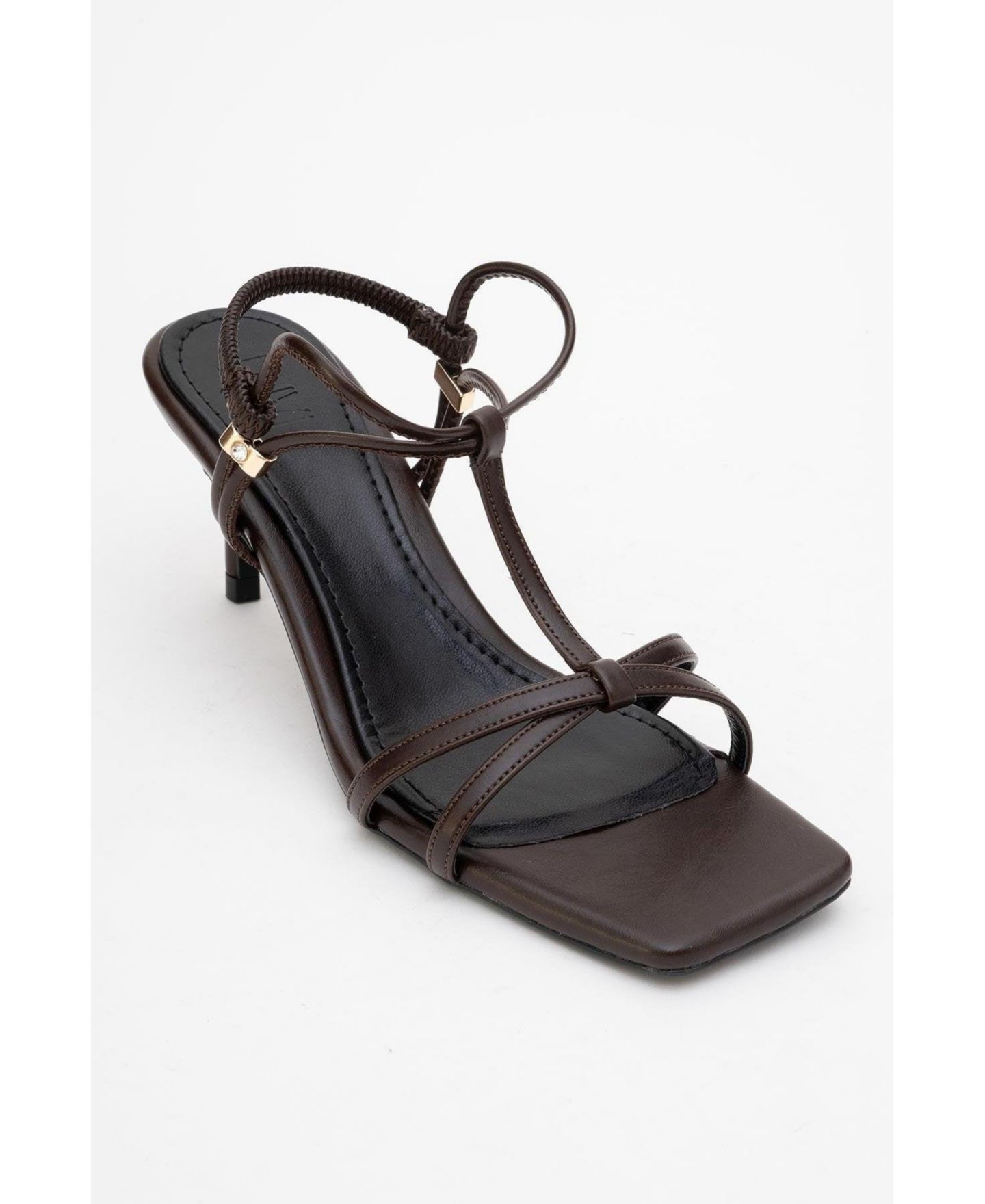 Женские сандалии Prologue Shoes Gibson Stiletto, цвет: Коричневая искусственная кожа — фото 1