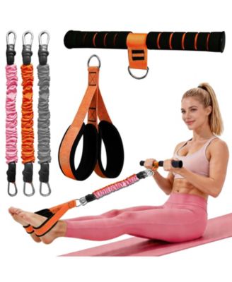 Adjustable Pedal Resistance Band Set 20 to 90LBS For Full Body Home Workout
