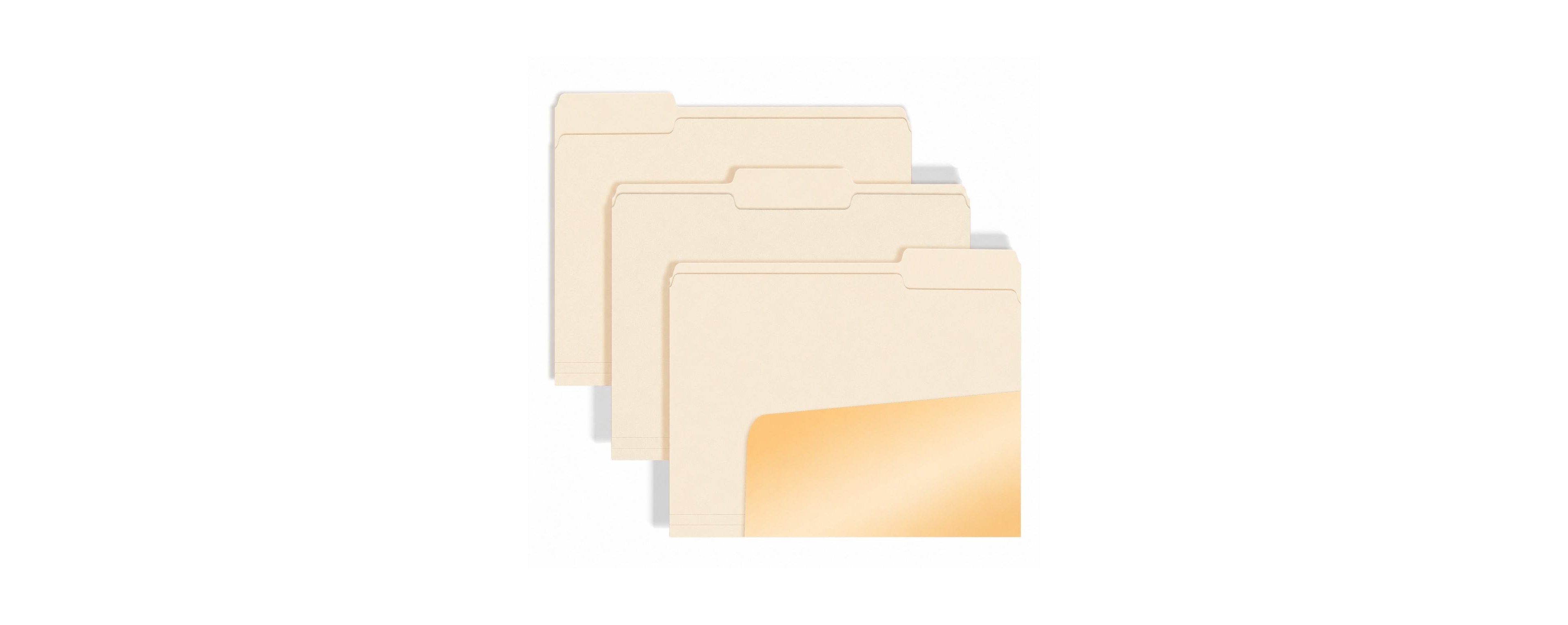 Four Candies 250 Pack File Folders 13 Cut Tab Easy Labeling Durable Organization For Home Office School