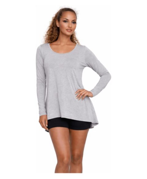 Купальник Tunic, длинный рукав — La Moda Clothing, цвет: Пепельный серый