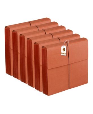 6 Packs Expanding File Folders Heavy Duty Accordion Organizer With Elastic Closure