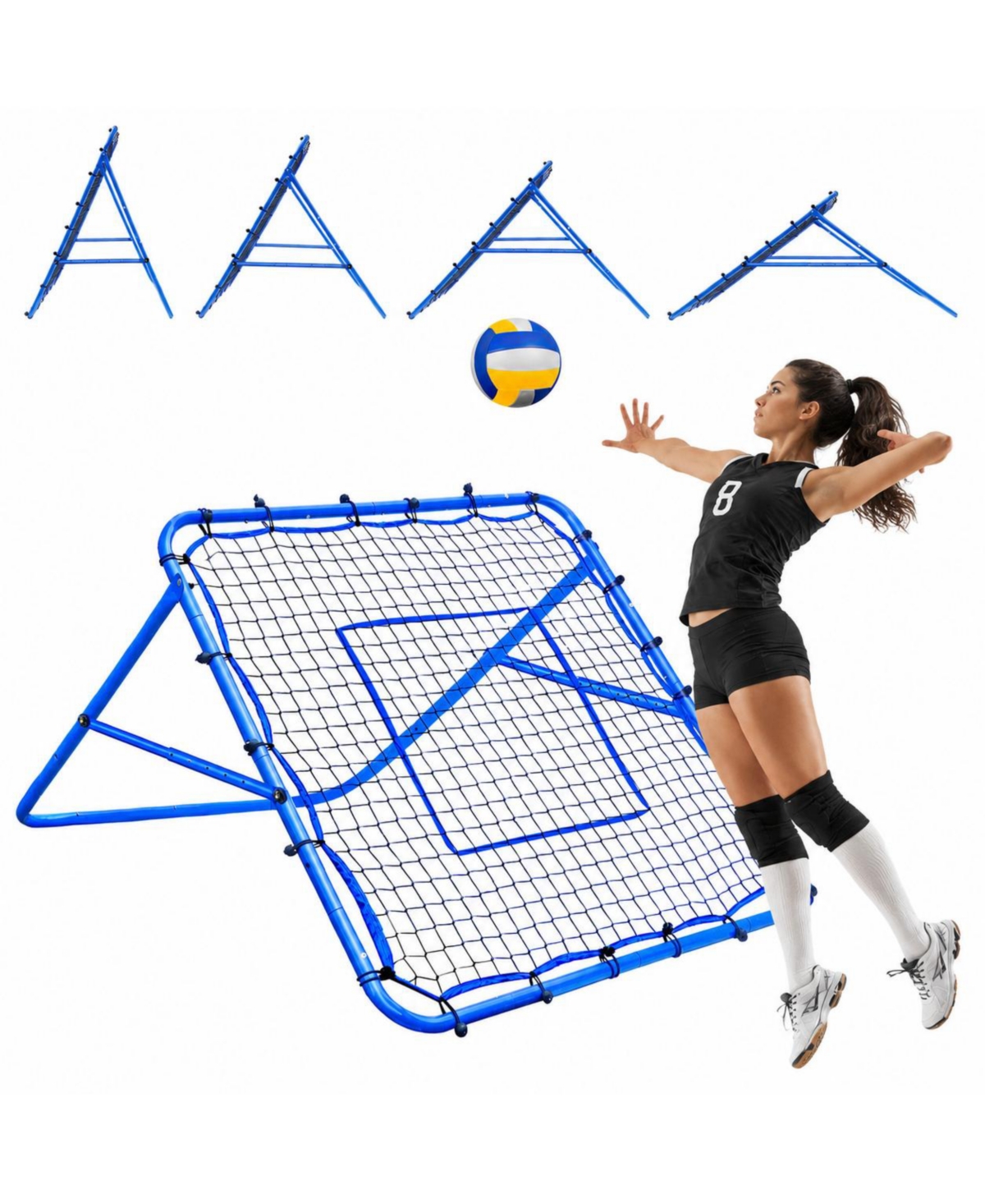 Peneyon Multi Sport Practice Rebounder Net Adjustable Angle Training Net