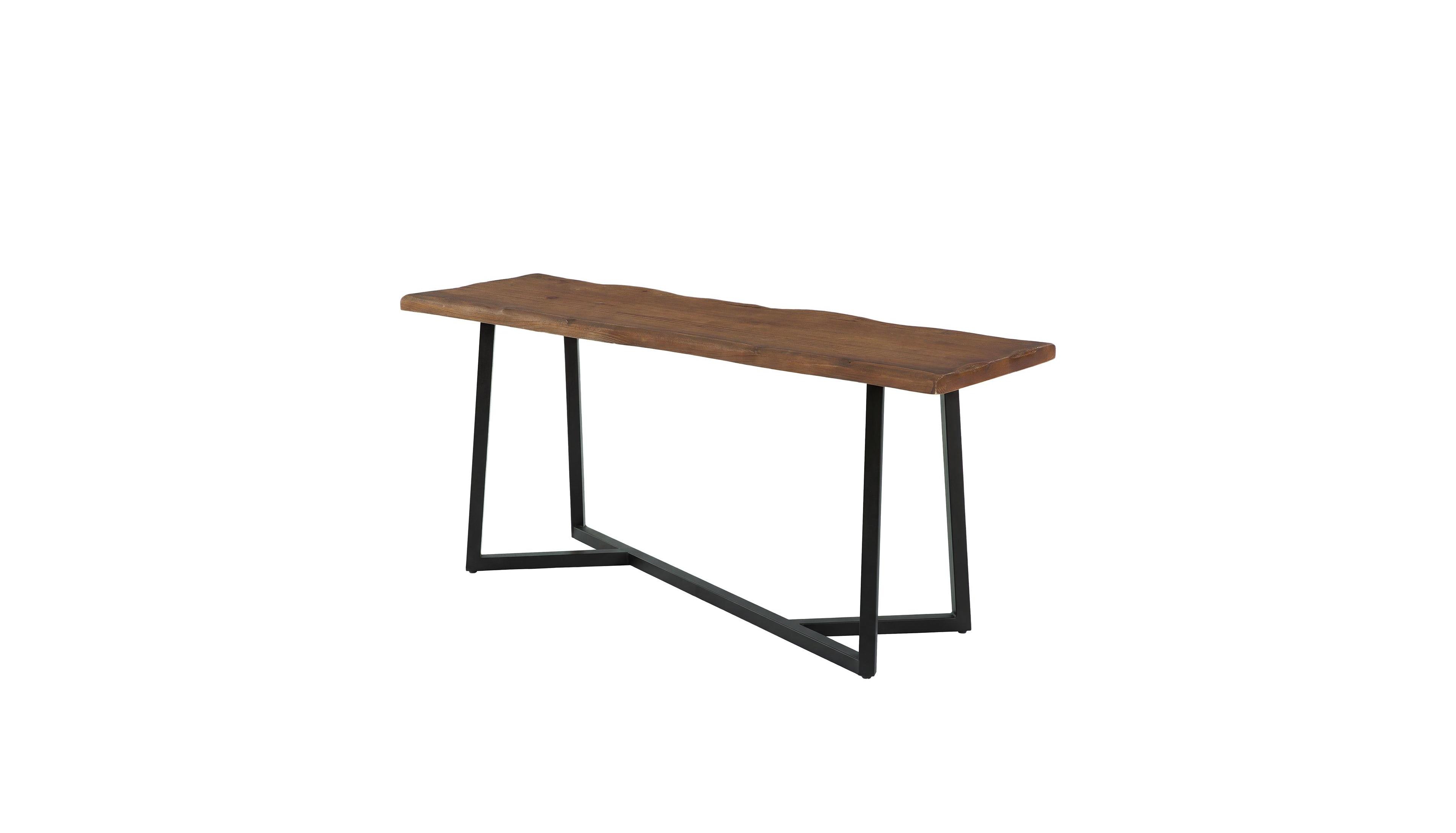 Slickblue Solid Wood Counter Height Bar Table with Sturdy Metal Frame for Kitchen
