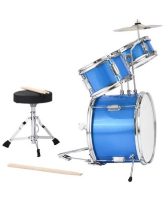 Kids Junior Beginner Drum Set 3-Piece Drum Kit, Ages 5-13