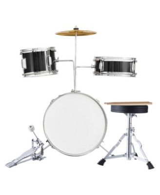 Kids Beginner Drum Set Builds Musical Rhythm, 3-Piece Drum Kit, Ages 5+