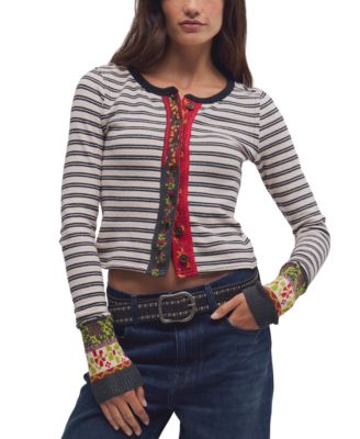 Women's We The Free Noa Long-Sleeve Scoop-Neck Fitted Cardigan Sweater