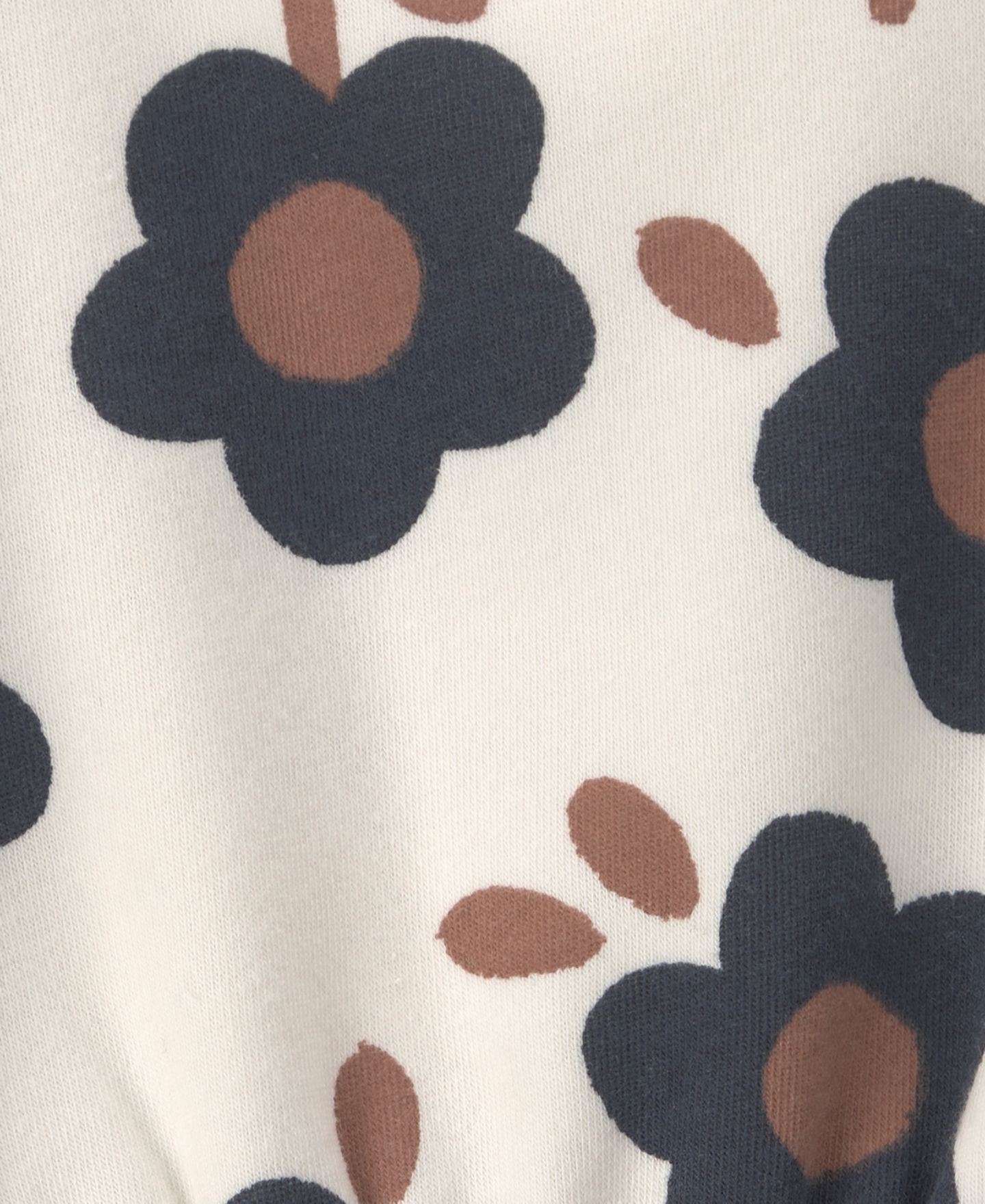Комбинезон Carter's Floral-Print Long-Sleeve для девочек-малышей, цвет: Кремовый / Чёрный — фото 3