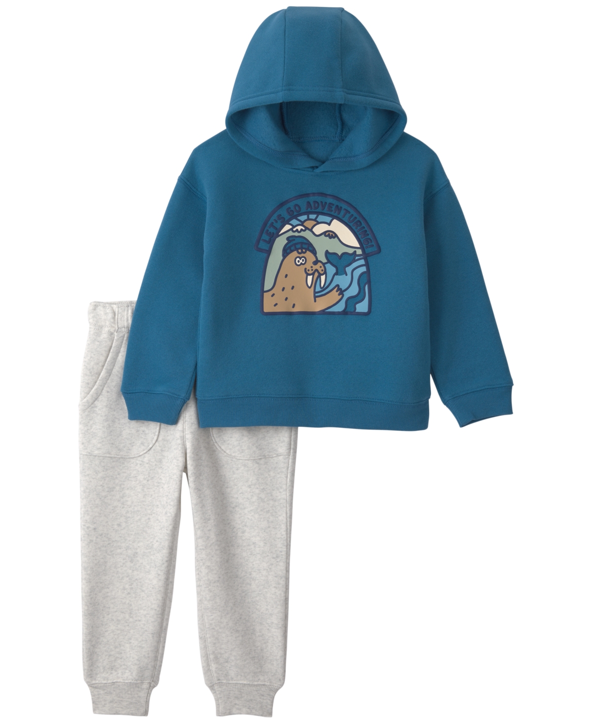 Carter's Baby Boys' Walrus Fleece Hoodie and Jogger Pants, 2-Piece Set
