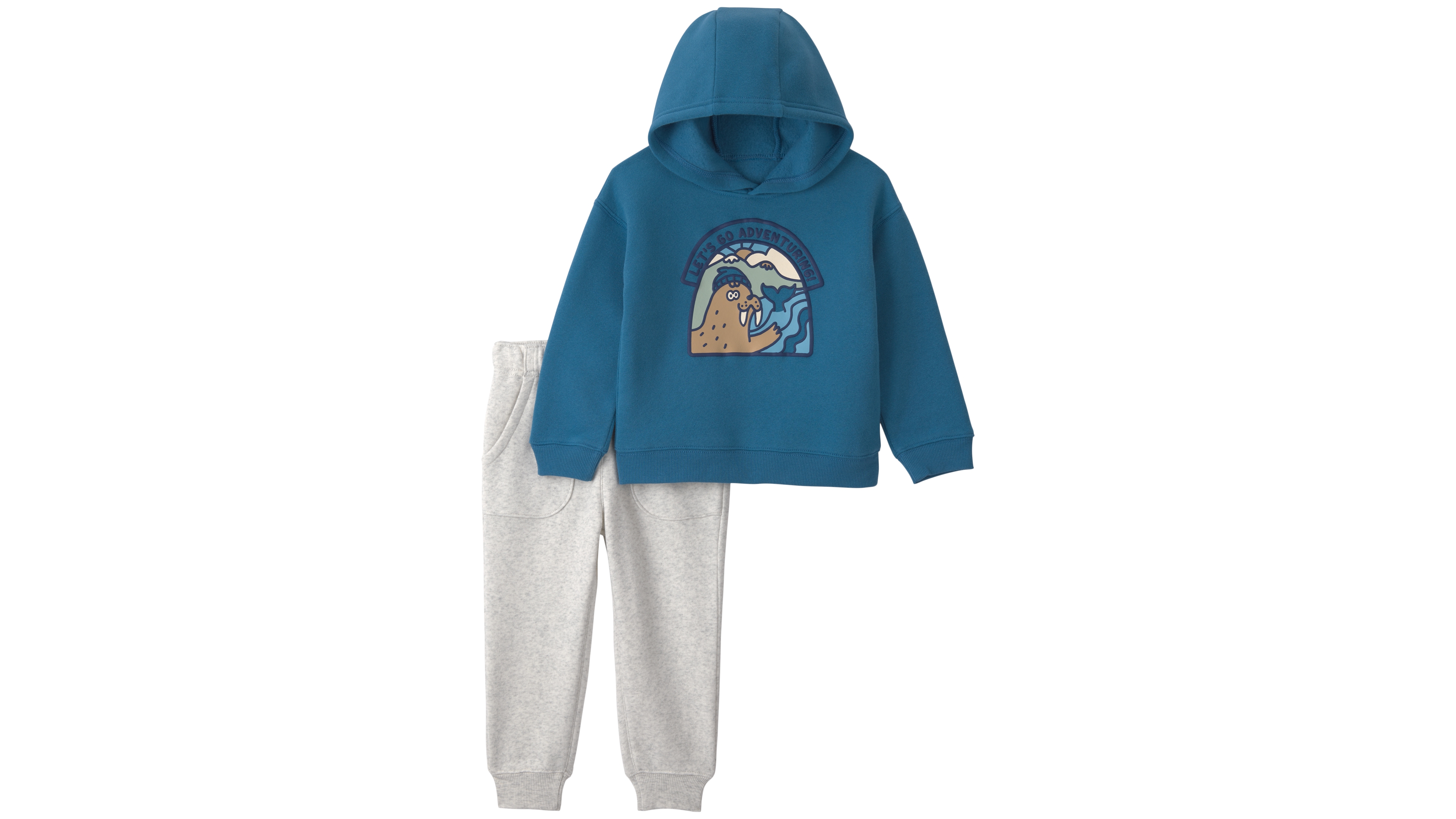 Carter's Baby Boys' Walrus Fleece Hoodie and Jogger Pants, 2-Piece Set