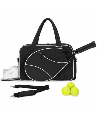 Women's Tennis Duffle Bag with Racket Compartment Multi Pocket Gym Travel Bag