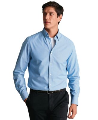 Men's Slim-Fit Long-Sleeve Natural Stretch Button-Down Shirt