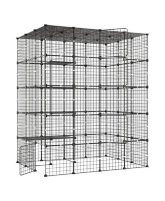 5-Tier DIY Cat Playpen Enclosure Featuring 5 Locking Doors