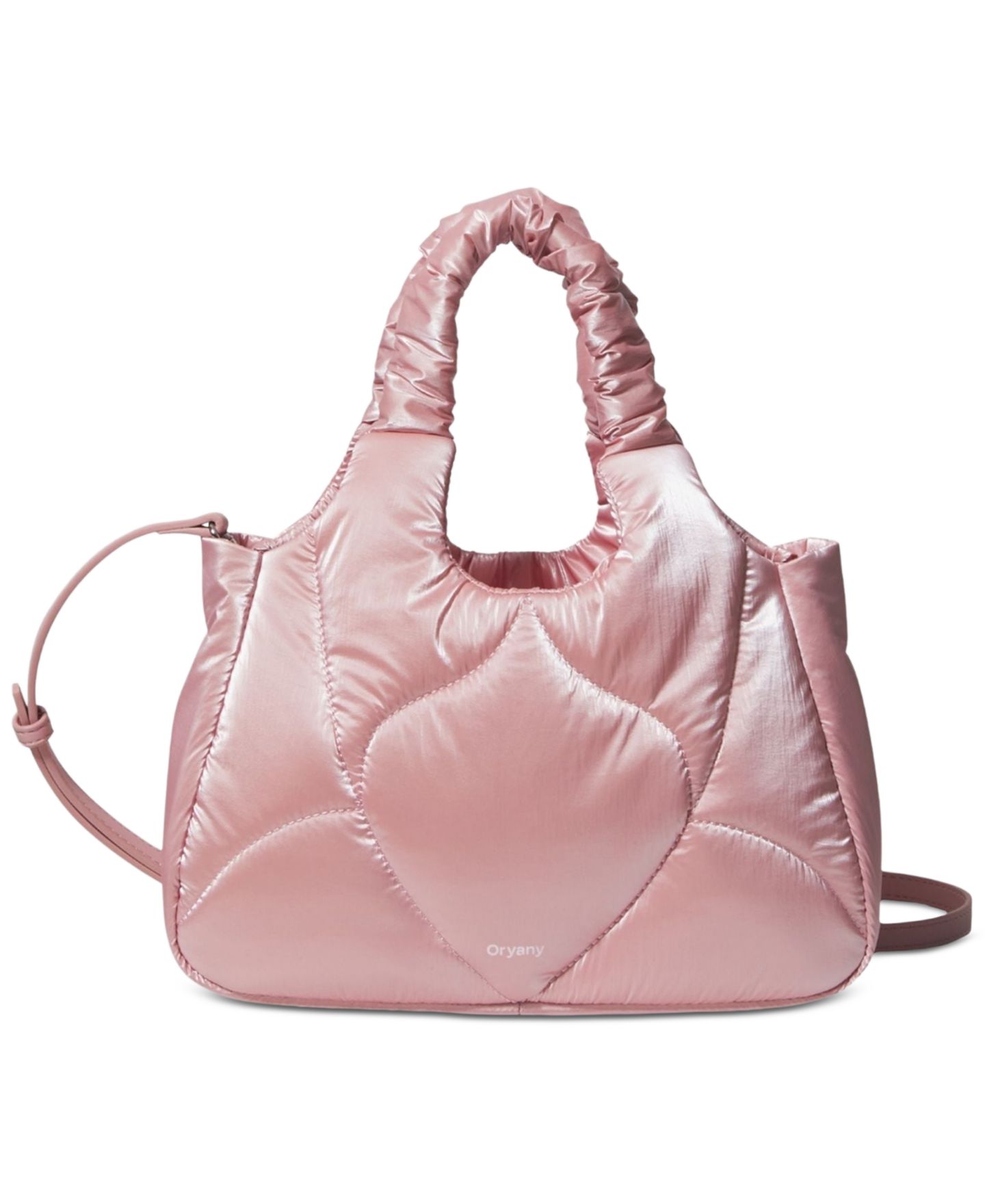 Женская сумка orYANY Half Moroccan Padding Medium Quilted Crossbody, цвет: Пыльный розовый — фото 5