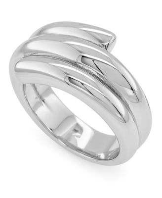 Silver Plated or 18k Gold Plated Brass Coil Ring