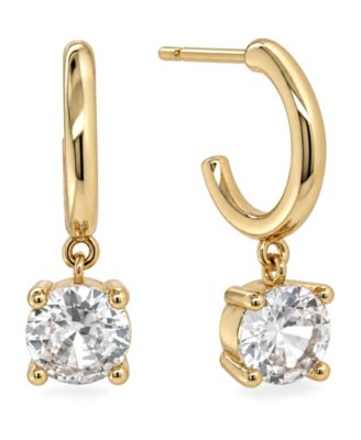 Cubic Zirconia C Hoop Earring