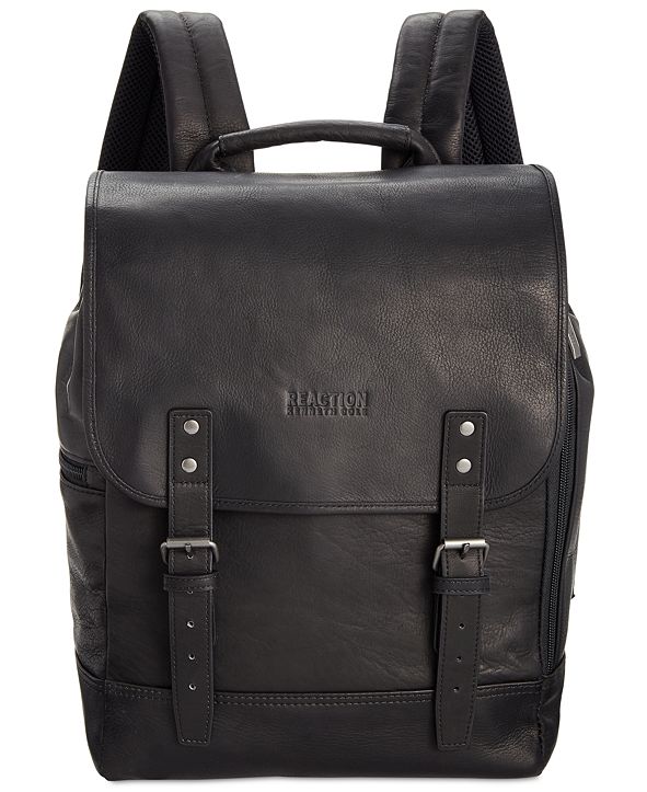 Kenneth Cole Reaction Men's Colombian Leather Backpack & Reviews - Bags ...