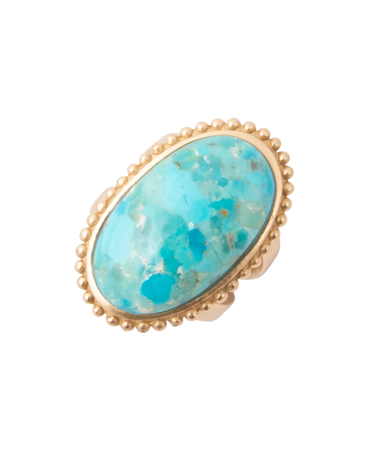 Barse Genuine Blue Turquoise Statement Open Ring