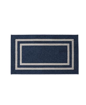 Double Line Border Tufted Runner Rug, 26" x 45"