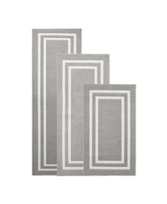  Double Line Border Tufted Runner Rug