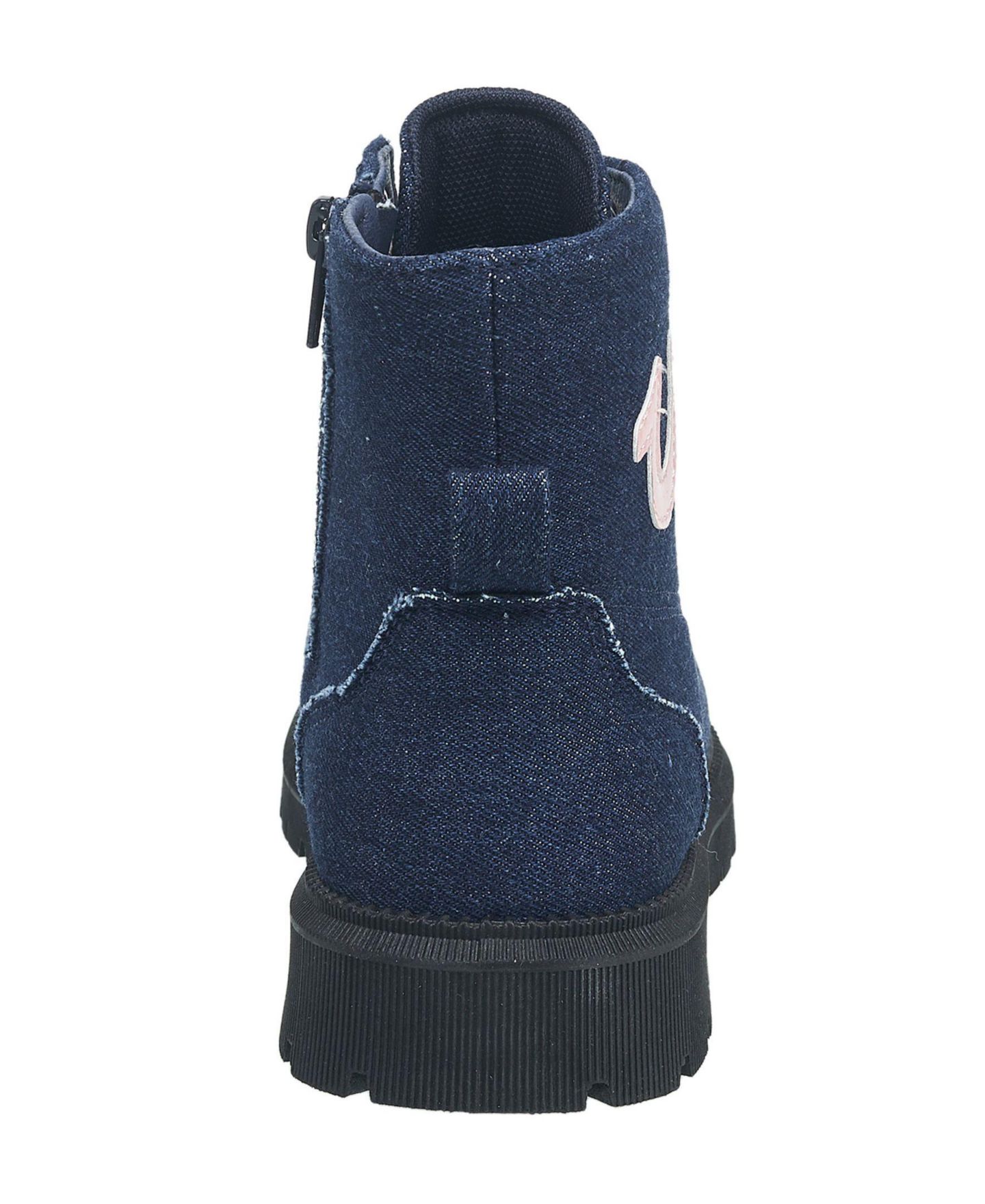 Детские ботинки True Religion Cleo на шнуровке из искусственной замши, цвет: Тёмный джинсовый — фото 5