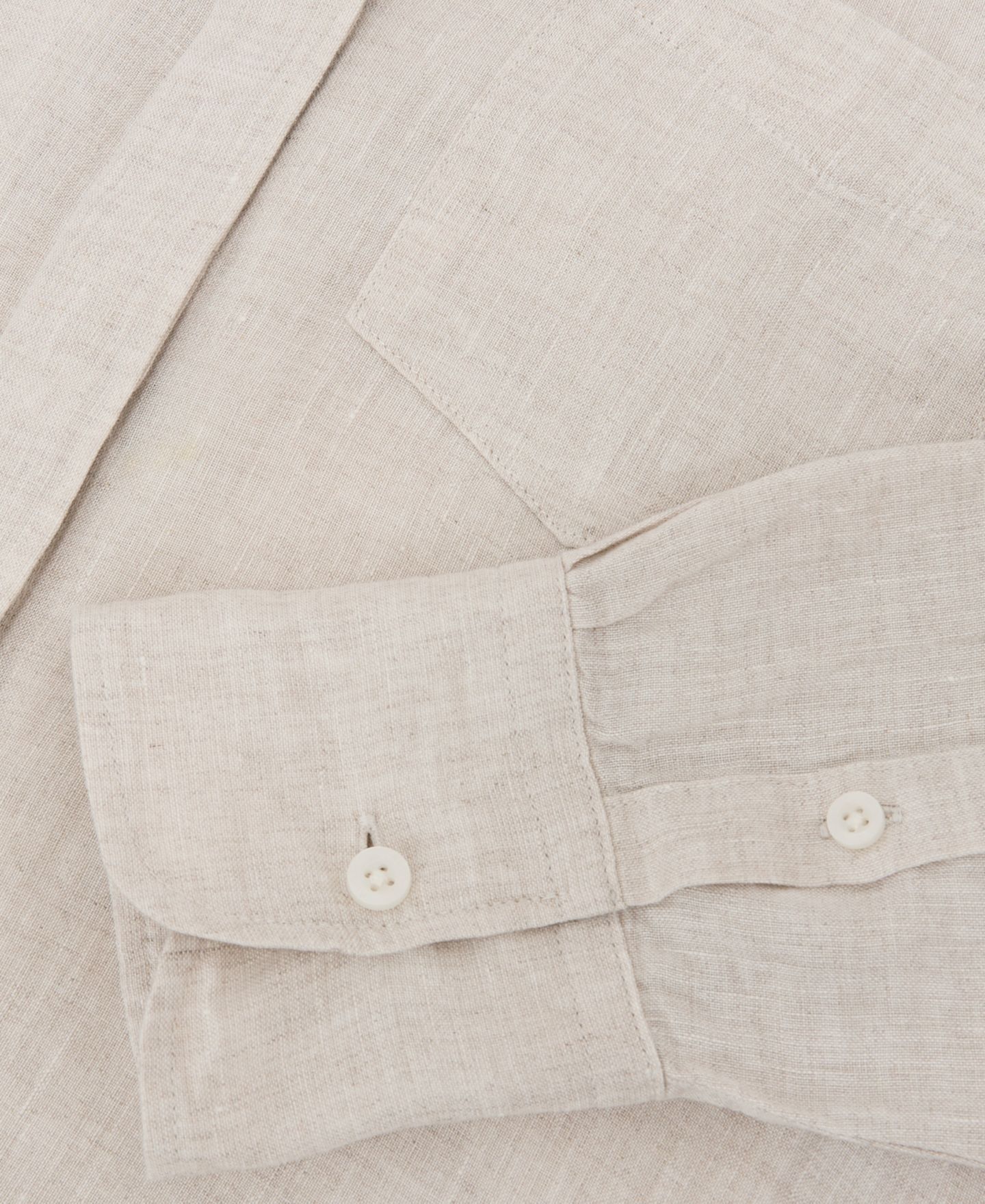 Женская рубашка REISS Belle Linen Long Sleeve, цвет: Бежевый — фото 5