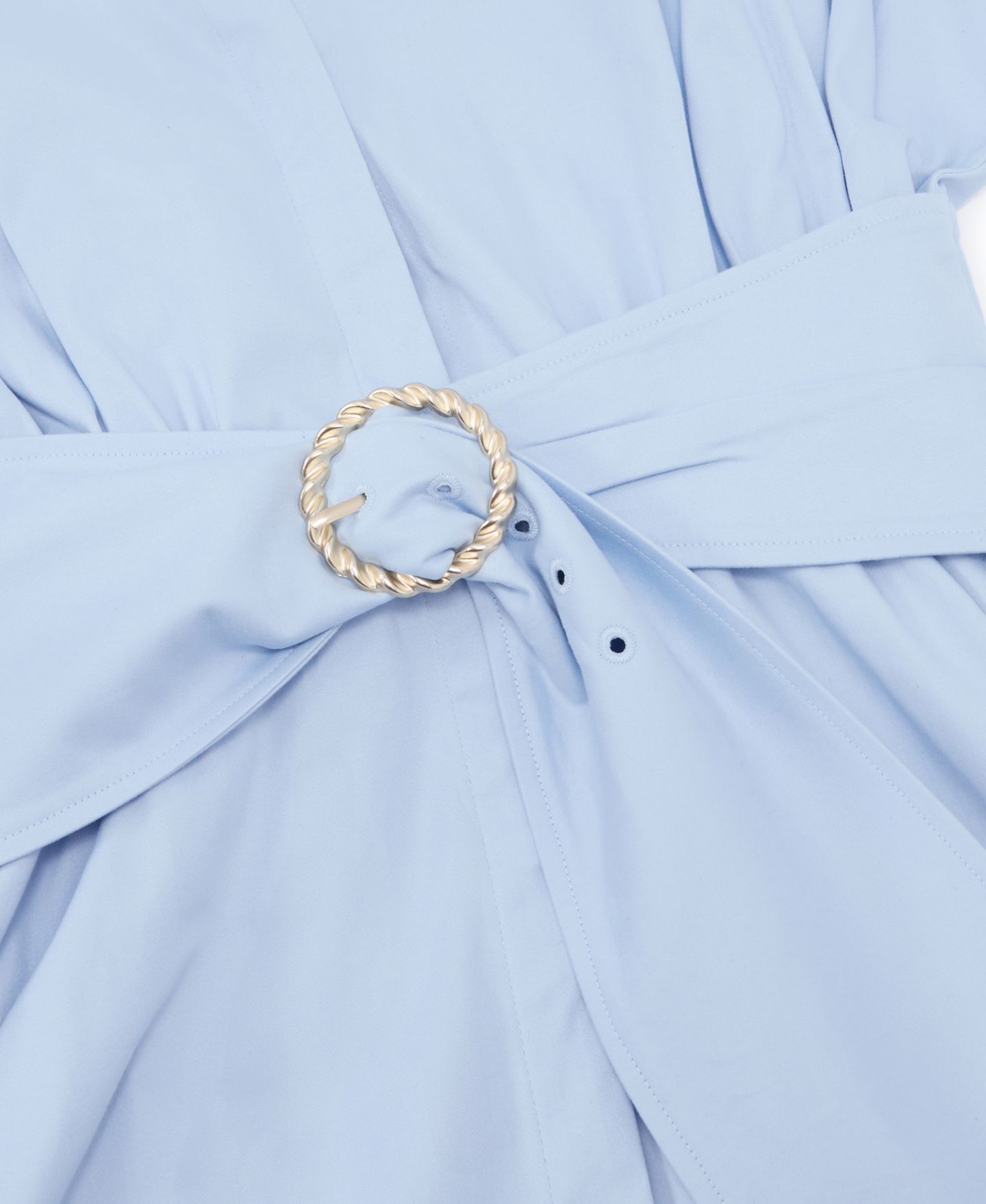 Женское платье REISS Sally Short-Sleeve Cotton-Blend Midi Shirt Dress, цвет: Синий — фото 5