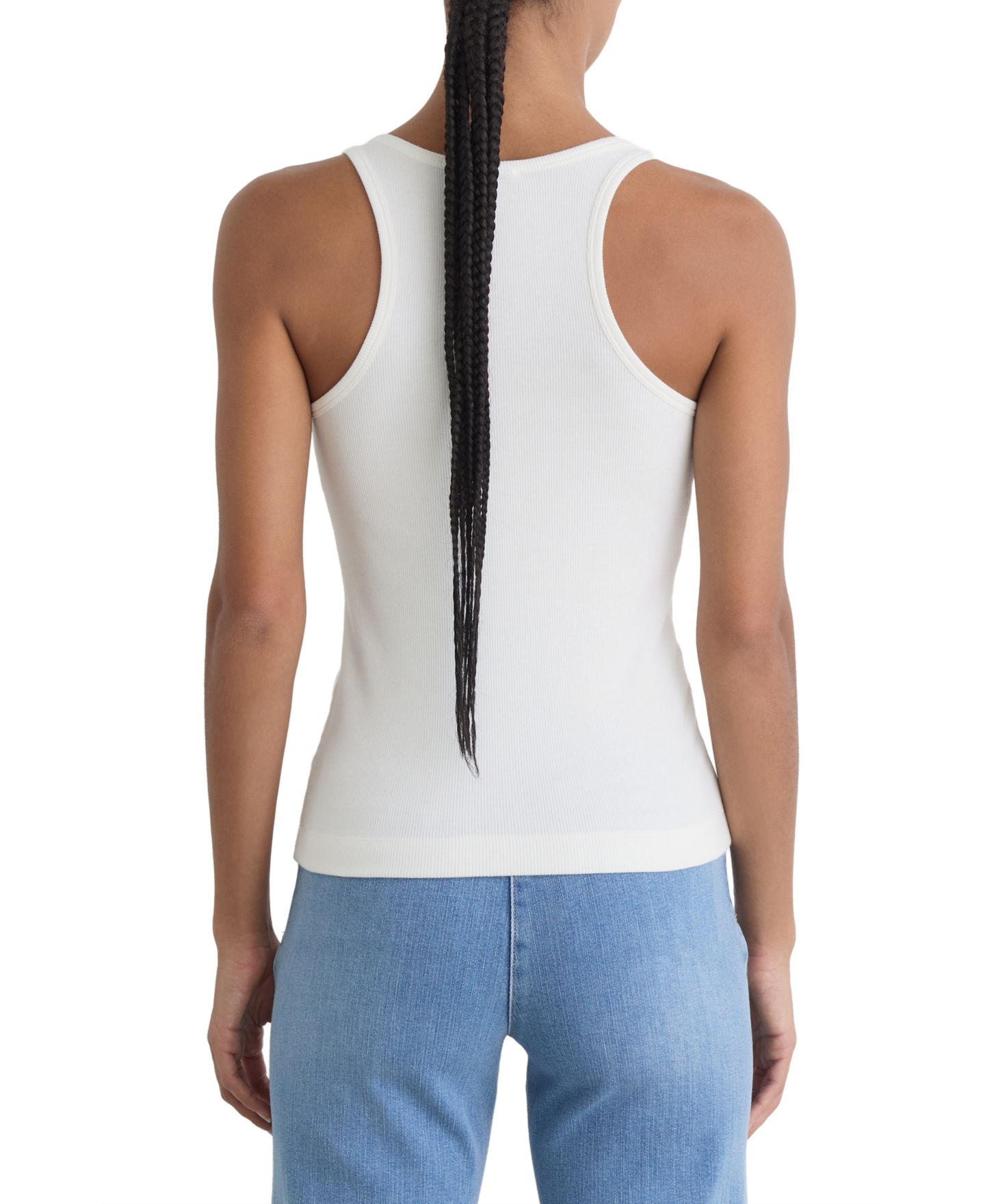Женский топ REISS Bella Scoop Neck Sleeveless Ribbed, цвет: Белый — фото 2