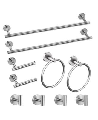 10 Piece 24" Bathroom Hardware Accessories Set Towel Bar