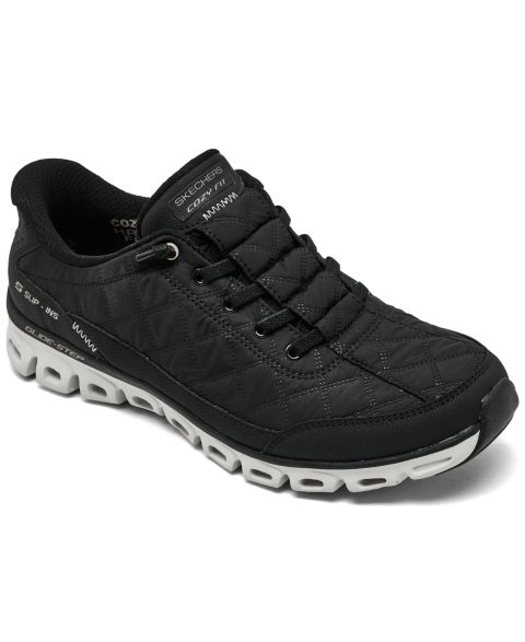 Женские кроссовки Skechers Glide-Step At Ease для ходьбы с пеной с эффектом памяти, цвет: Чёрный / Натуральный
