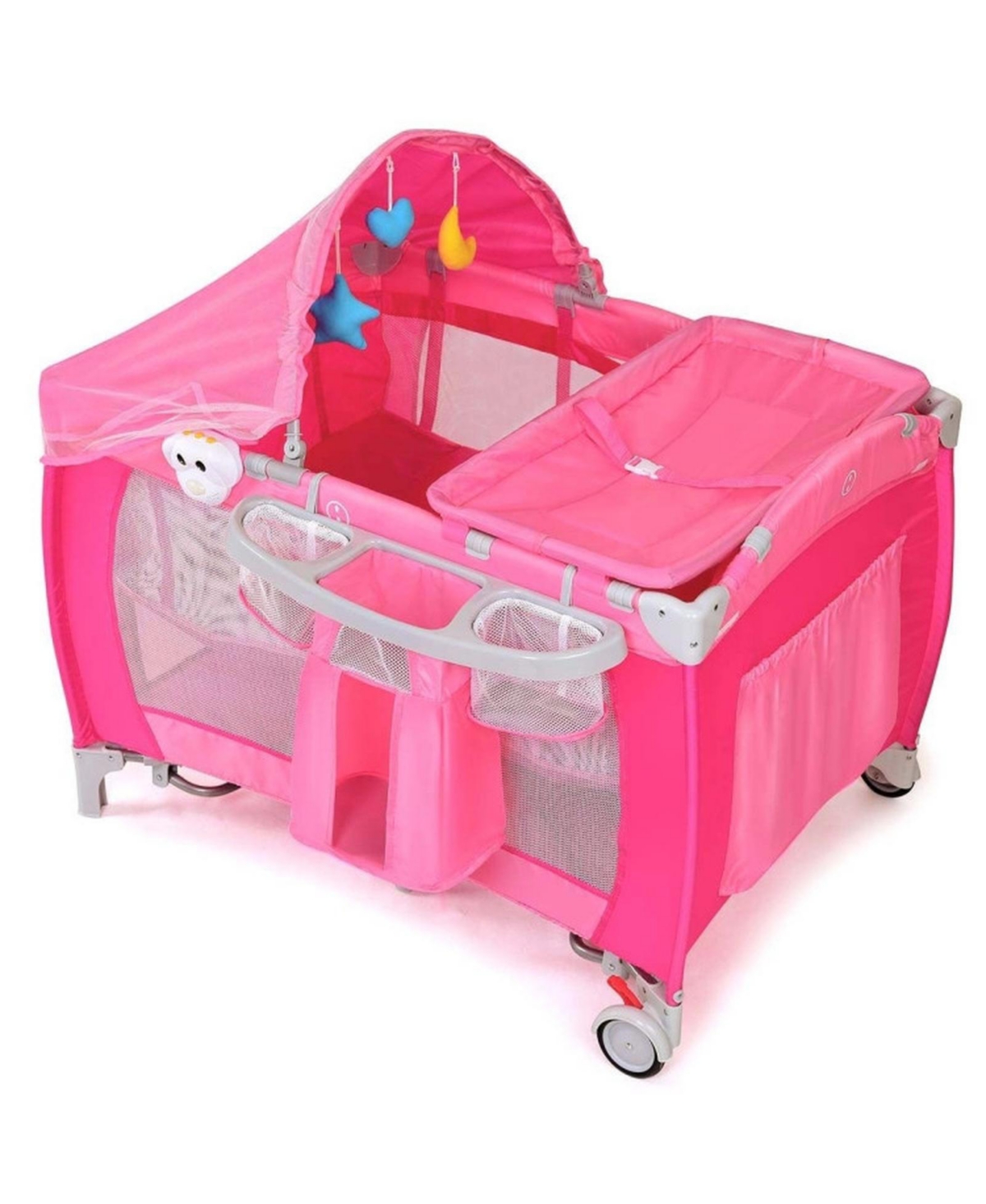 Gouun 3-in-1 Foldable Baby Crib Playpen with Mosquito Net and Carry Bag