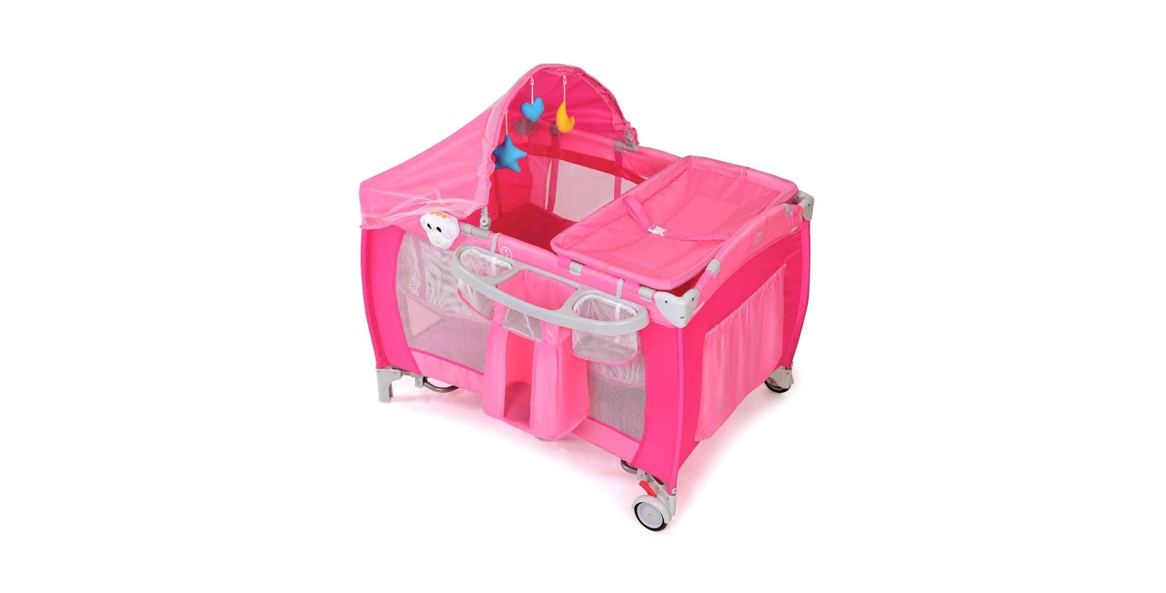 Gouun 3-in-1 Foldable Baby Crib Playpen with Mosquito Net and Carry Bag