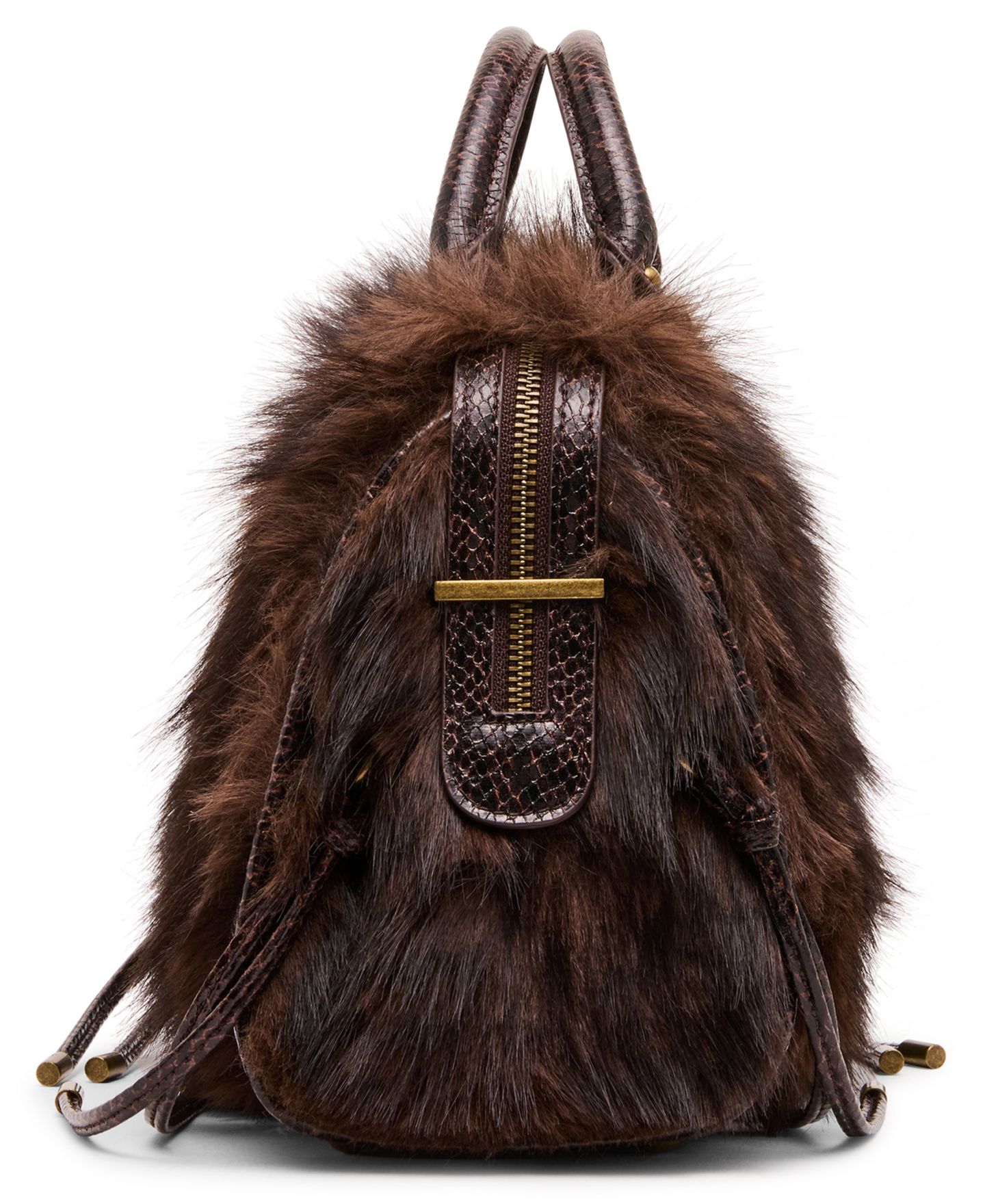 Женская сумка Steve Madden Riggs-F Small Crossbody Satchel, цвет: Коричневый — фото 5