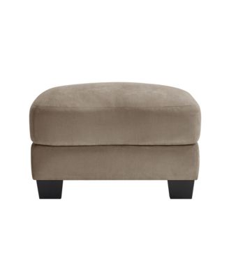 Chenille Fabric Upholstered Ottoman Footstool