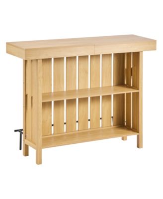 3-Tier Home Bar Cabinet Table for Basement Kitchen Entertaining