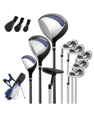 Mens Left-Handed Complete Golf Clubs and Bag Set with Portable Lightweight Golf Stand Bag