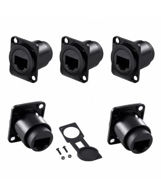 RJ45 D-type Shielded Panel Mount Coupler Female to Female Ethernet Extender Adapter