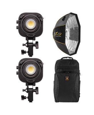 Halo 100x 100W Bi-Color COB LED 2-Light Kit, with Softbox, Backpack