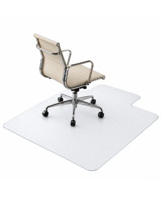 Heavy Duty Clear Office Chair Mat For Low Pile Carpet Non Slip Smooth Rolling Floor Protector