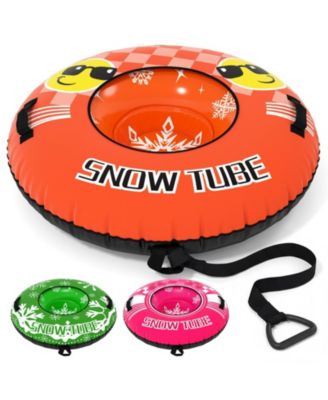 42in Heavy-Duty Inflatable Snow Tube with Detachable Tow Strap