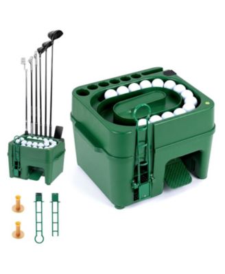Golf Ball Dispenser Featuring Six Club Holder Slots