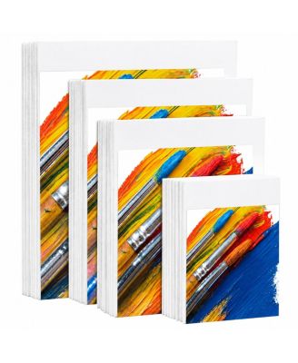 8x10 Inch Cotton Primed Art Canvas Panels 24 Pack Blank Art Supplies
