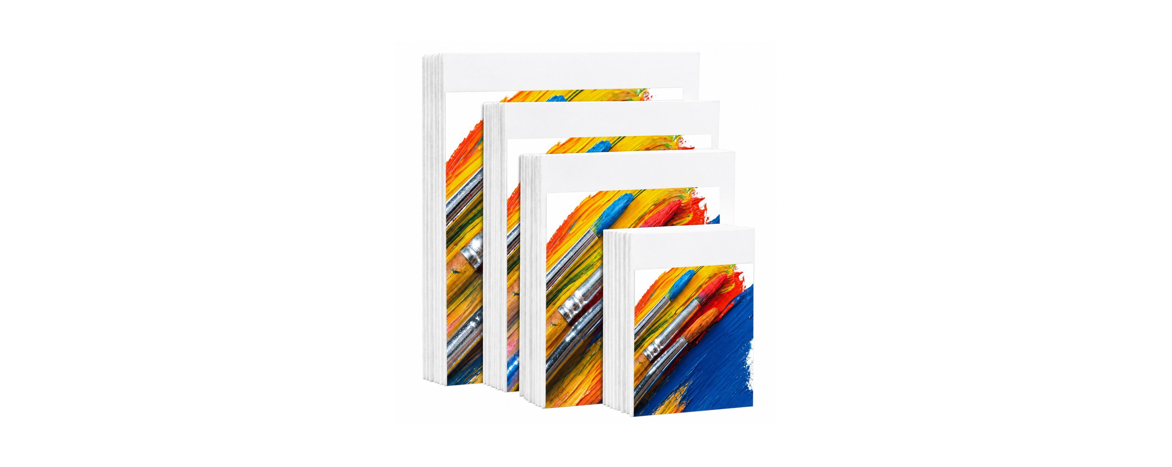 Lowking 8x10 Inch Cotton Primed Art Canvas Panels 24 Pack Blank Supplies