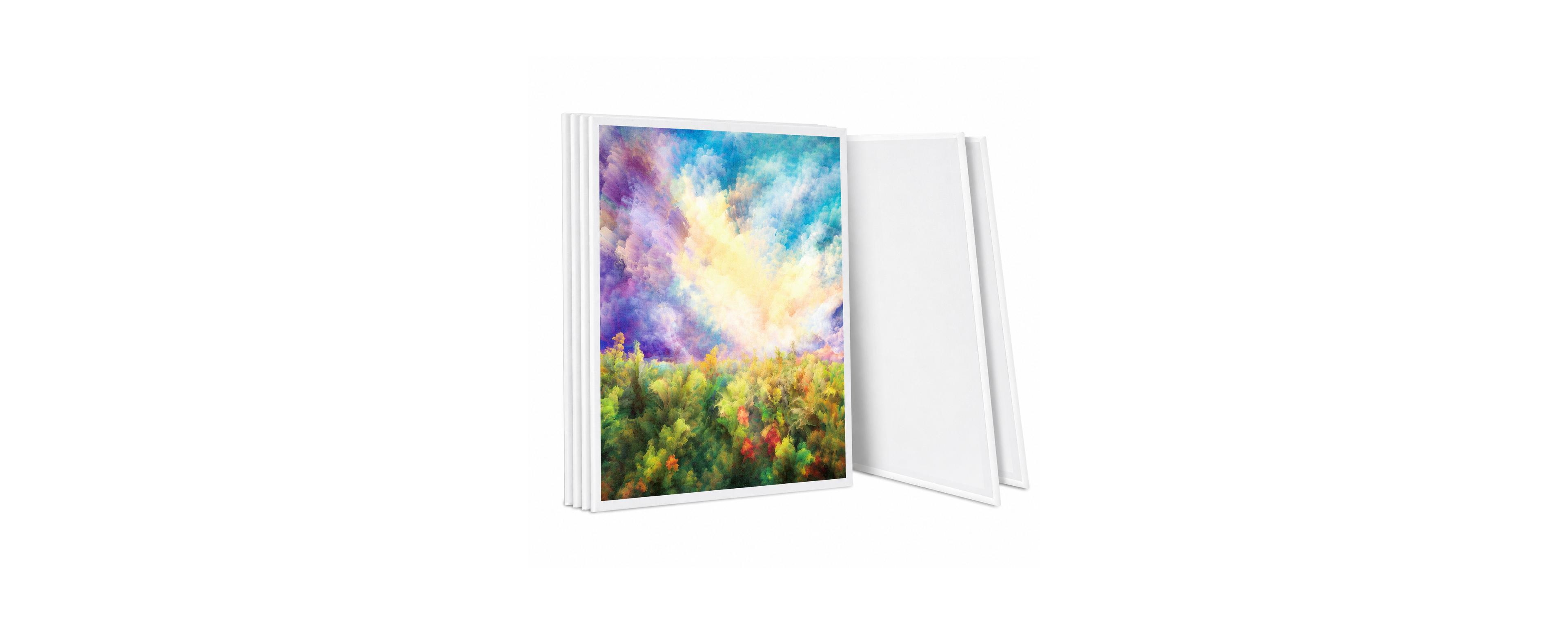 Lowking 6 Pack Primed Cotton Painting Canvases for Acrylic Oil Watercolor Paint