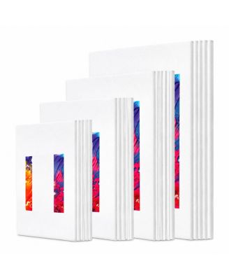 32 Pack Mixed Size Bulk Primed Canvas Art Supplies for All Artists