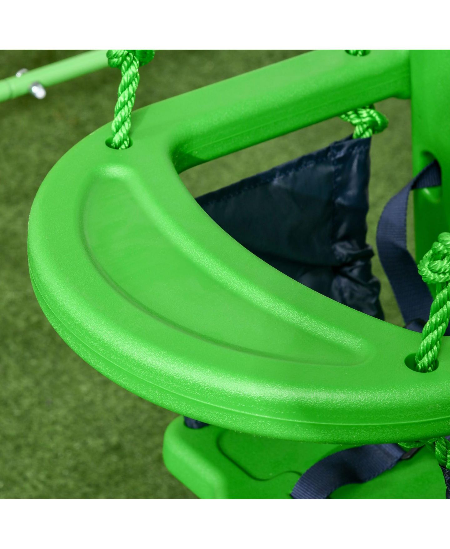 Детские игрушки SEVORLEY Kids Steel Seat Restraint Swing Set, Ages 6-36 Months, цвет: Зелёный — фото 10