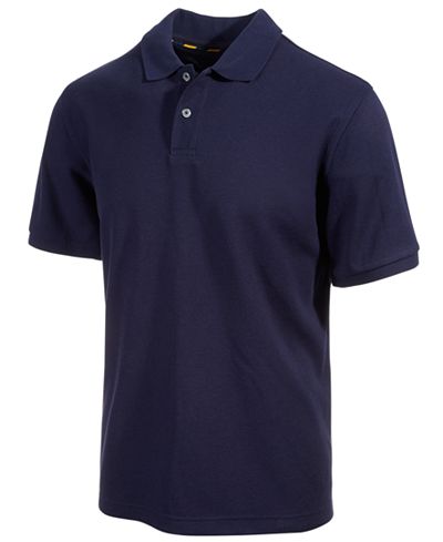 Club Room Short Sleeve Solid Estate Performance Sun Protection Polo