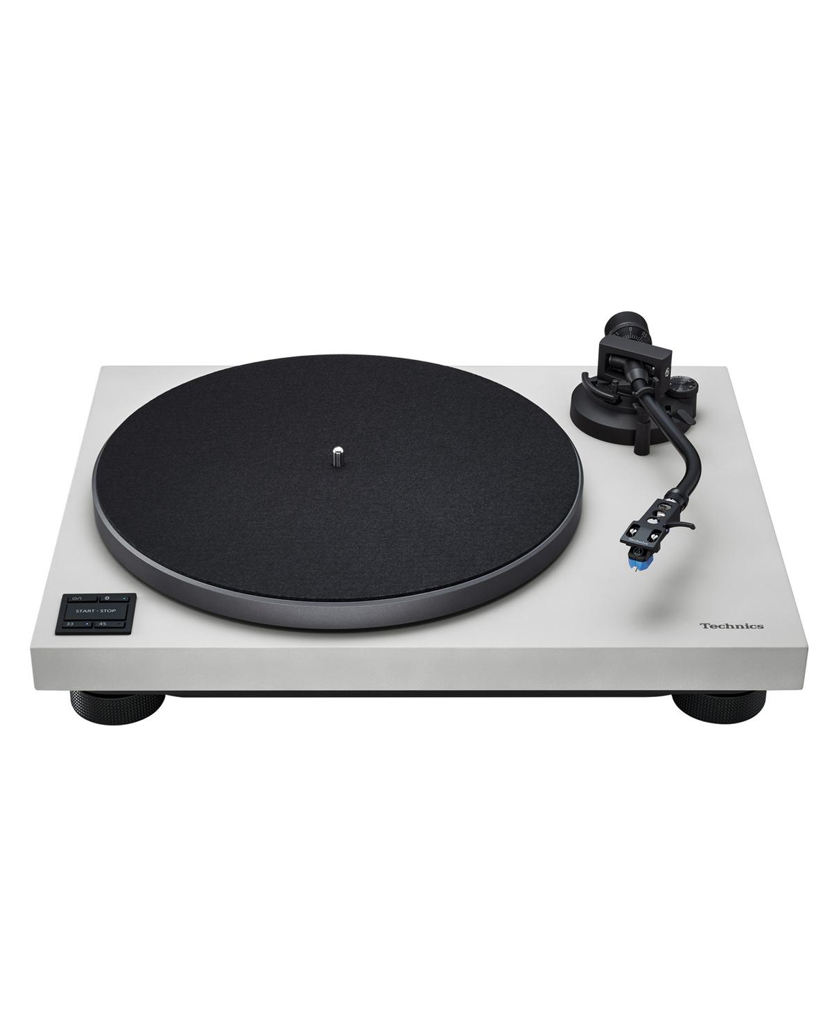 Technics Sl-40CBT Direct Drive Bluetooth Turntable - Gray with warm wood accents.