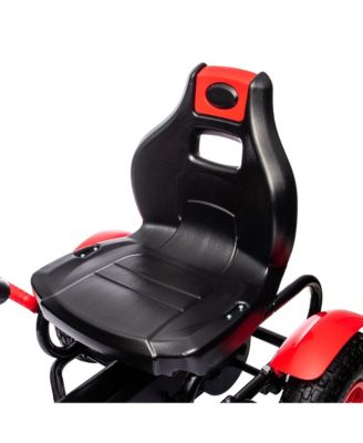 Kids Go-Kart with Adjustable Seat & Enclosed Chain, Ages 5-12