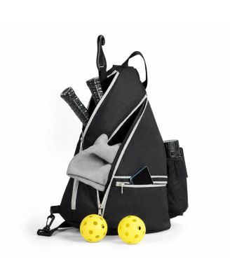 Large Capacity Pickleball Bag With Fence Hook Multi Pockets Adjustable Strap