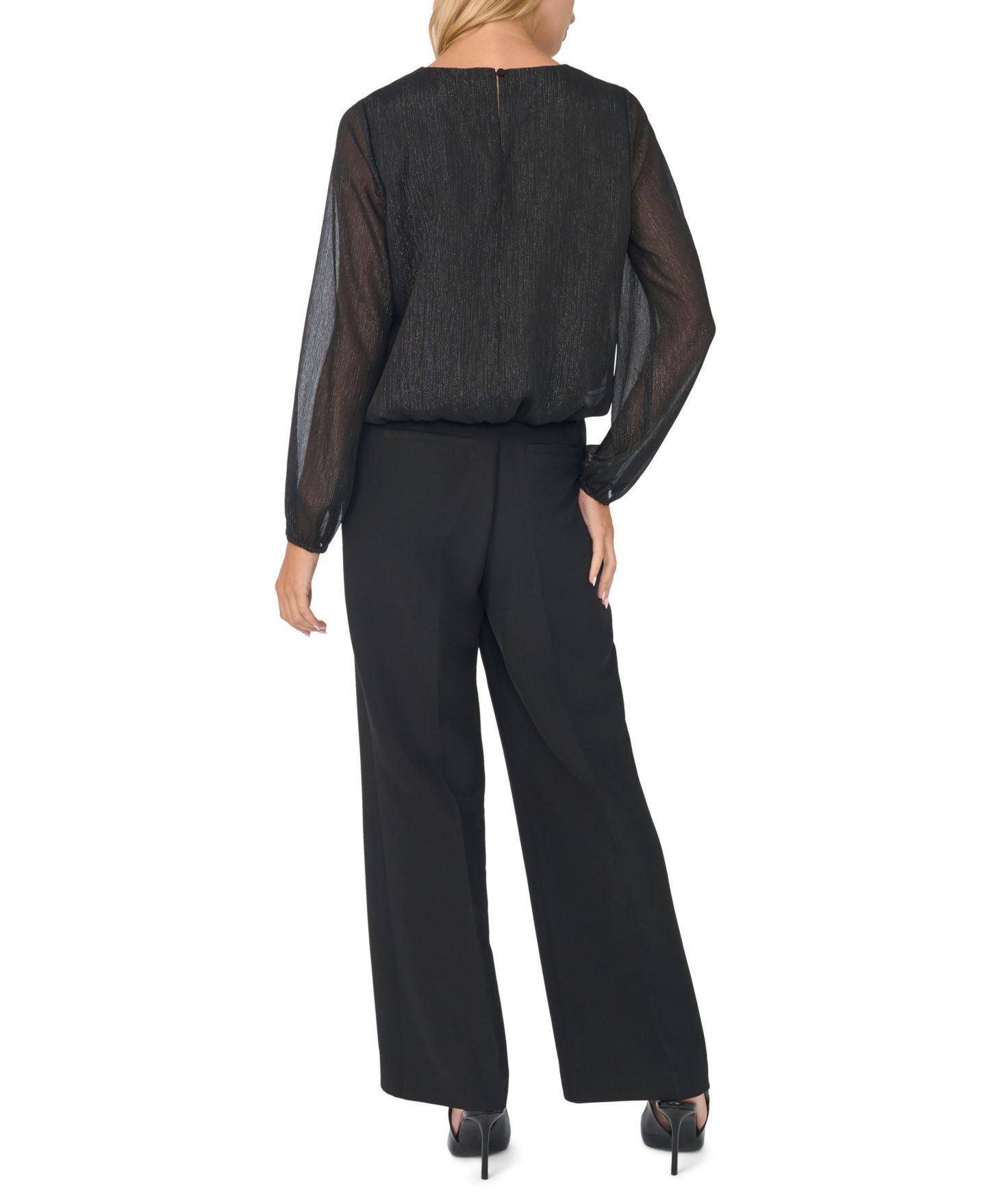 Женская блузка Vince Camuto Long Sleeve Bubble, цвет: Насыщенный чёрный — фото 5